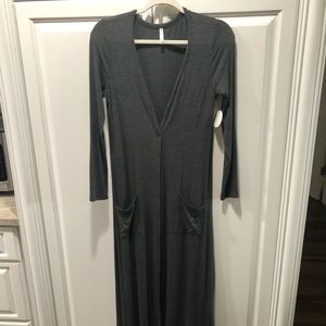 Lulus long lightweight ribbed cardigan NWT